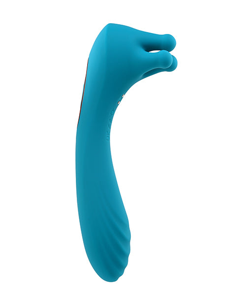 Evolved Heads or Tails Rechargeable Vibrator - Teal by Evolved Novelties INC