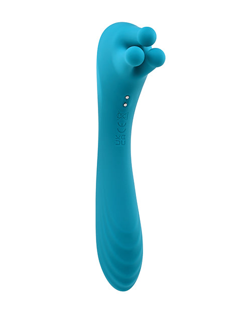 Evolved Heads or Tails Rechargeable Vibrator - Teal by Evolved Novelties INC