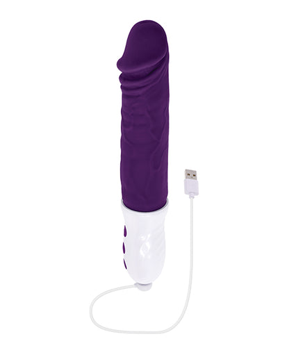 Evolved Plum Thrust Realistic Shaft Vibrator - Purple