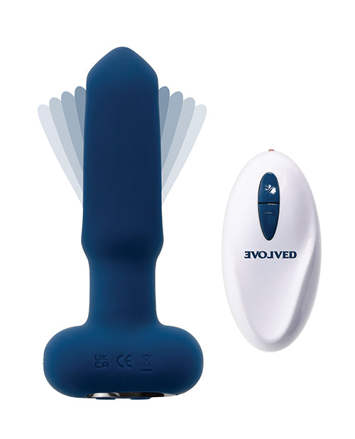 Evolved The Flapper Remote Controlled Clit Tickler & Vibrator - Blue