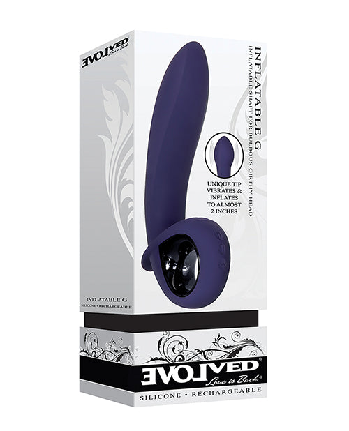 Evolved Inflatable G Rechargeable Vibrator - Purple by Evolved Novelties INC