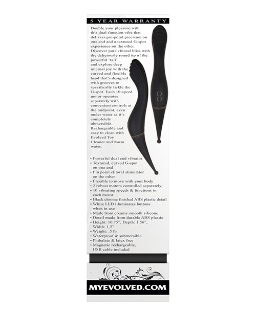 Evolved Tantalizing Teaser Dual End Vibrator - Black by Evolved Novelties INC