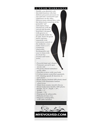 Evolved Tantalizing Teaser Dual End Vibrator - Black by Evolved Novelties INC