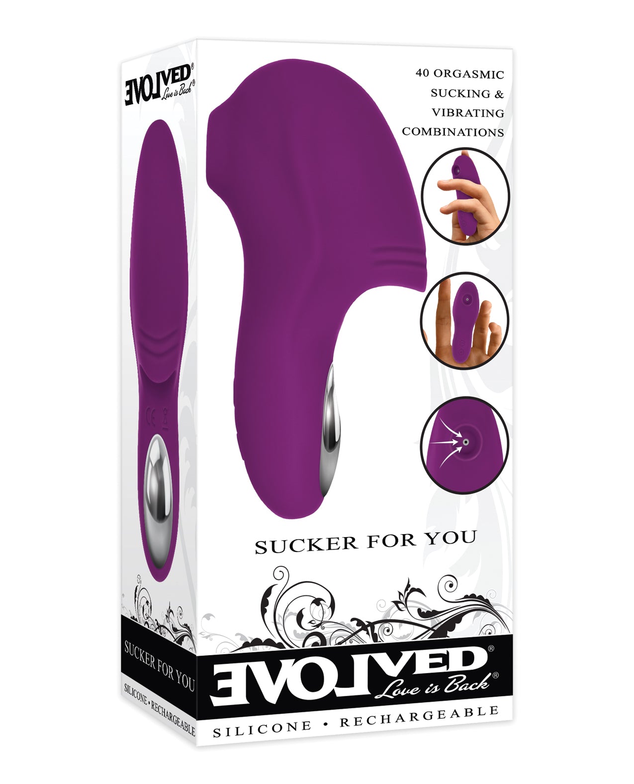 Evolved Sucker For You Finger Vibe - Purple by Evolved Novelties INC