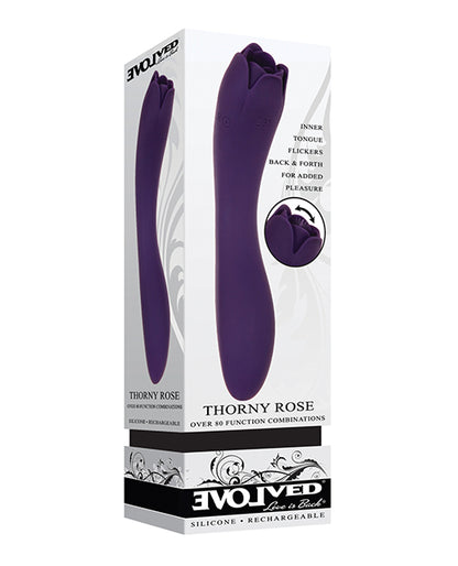 Evolved Thorny Rose Dual End Massager - Purple by Evolved Novelties INC