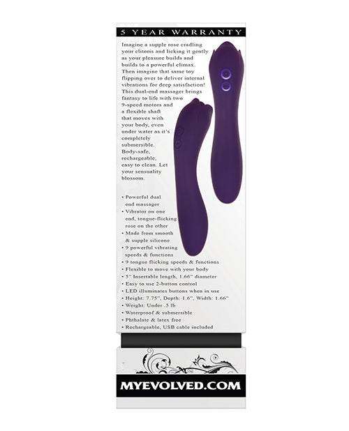 Evolved Thorny Rose Dual End Massager - Purple by Evolved Novelties INC