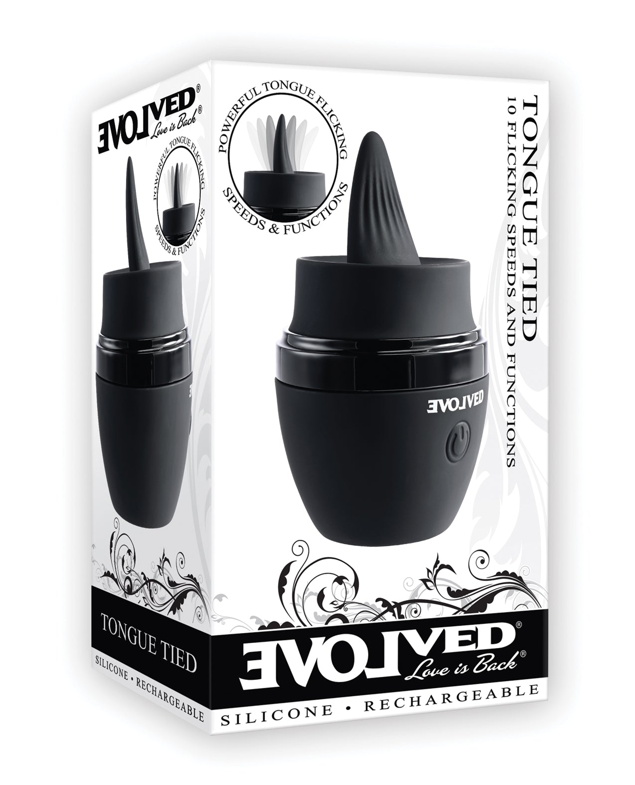 Evolved Tongue Tied Flicking Massager - Black by Evolved Novelties INC