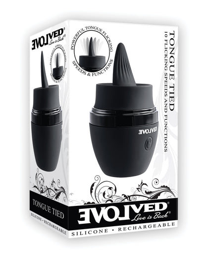 Evolved Tongue Tied Flicking Massager - Black by Evolved Novelties INC