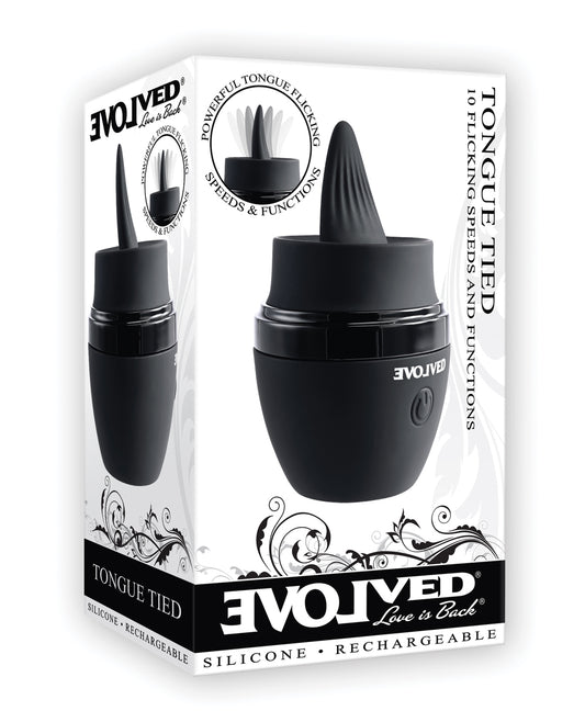 Evolved Tongue Tied Flicking Massager - Black by Evolved Novelties INC