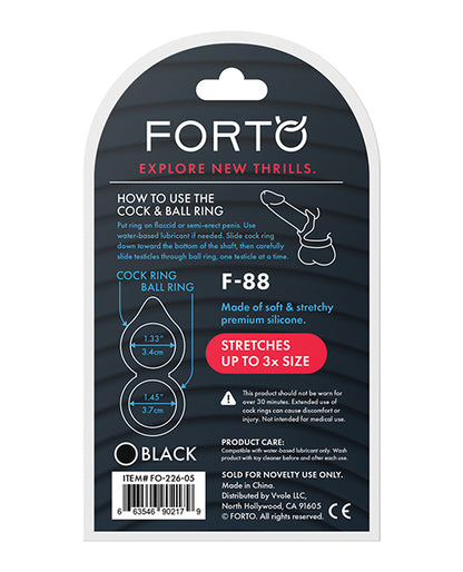 Forto F-88 Double Ring Liquid Silicone Cock Ring