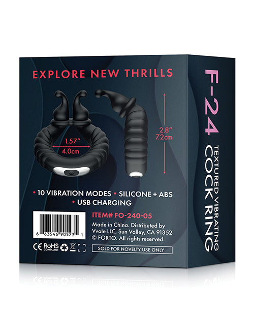 Forto F-24 Textured Vibrating Cock Ring by Vvole