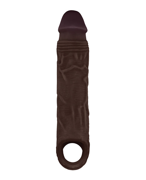 Shaft Model F Flexskin Liquid Silicone 7.8" Sheath - Mahogany by Vvole