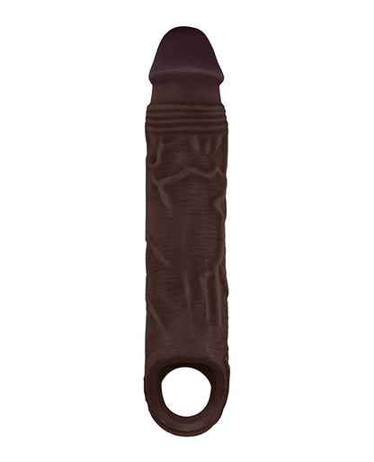 Shaft Model F Flexskin Liquid Silicone 7.8" Sheath - Mahogany by Vvole