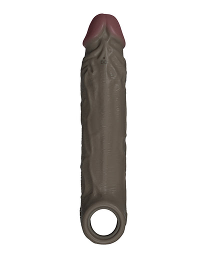 Shaft Flexskin Liquid Silicone 7.8" Vibrating Sheath - Mahogany