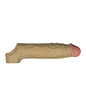 Shaft Flexskin Liquid Silicone 7.8" Vibrating Sheath - Oak