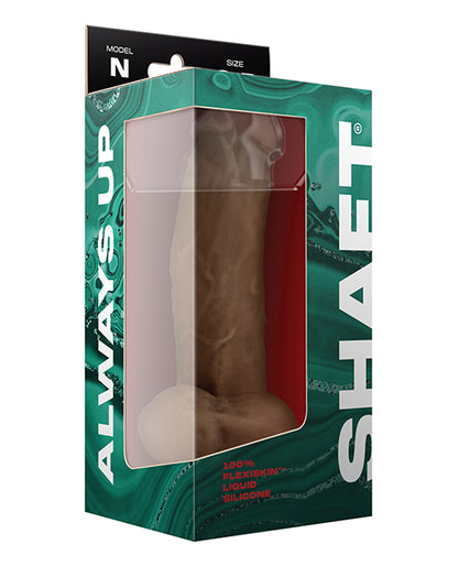 Shaft Model N Flexskin Liquid Silicone Dong W/balls - Oak