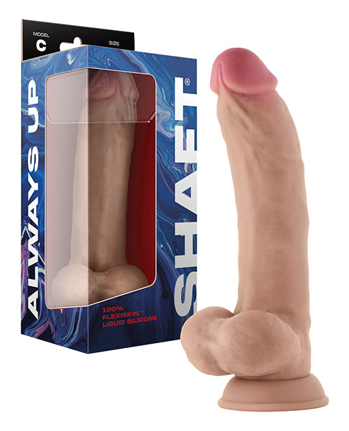 Shaft Model C Flexskin Liquid Silicone 9.5" Curved Dong W/balls