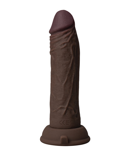 Shaft Flexskin Liquid Silicone 6.5" Vibrating Dong - Mahogany by Vvole