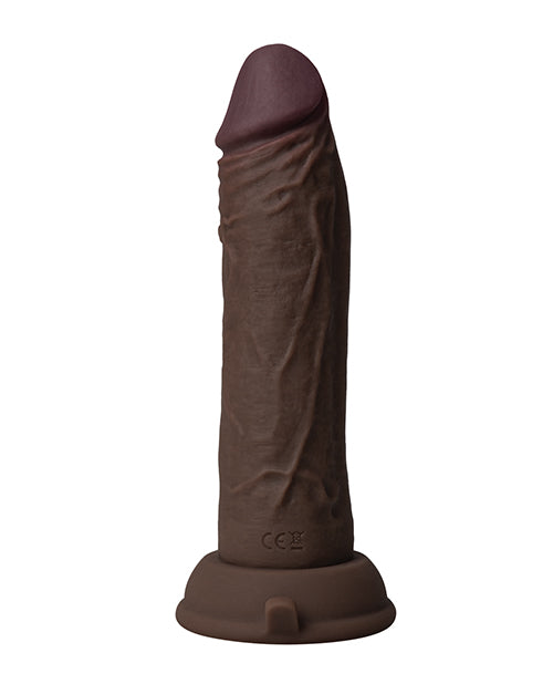 Shaft Flexskin Liquid Silicone 6.5" Vibrating Dong - Mahogany