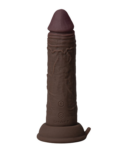 Shaft Flexskin Liquid Silicone 6.5" Vibrating Dong - Mahogany by Vvole