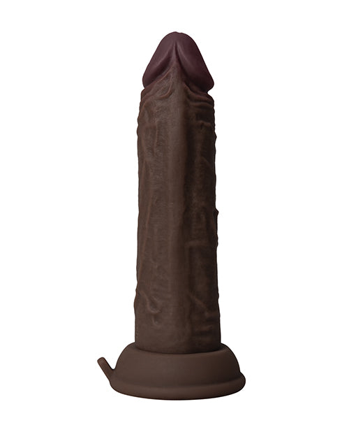Shaft Flexskin Liquid Silicone 6.5" Vibrating Dong - Mahogany by Vvole