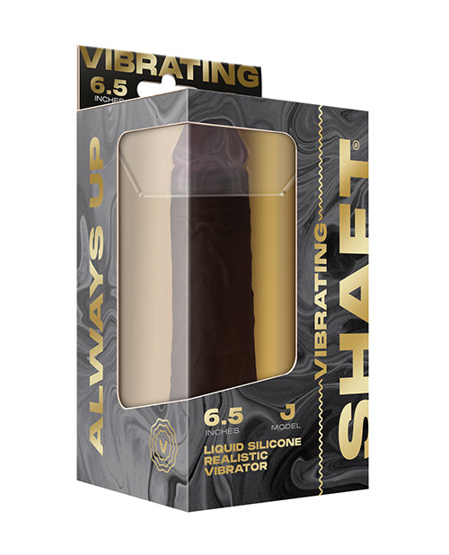 Shaft Flexskin Liquid Silicone 6.5" Vibrating Dong - Mahogany by Vvole