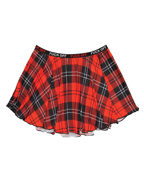 Vibes Fuck Off Skirt Plaid