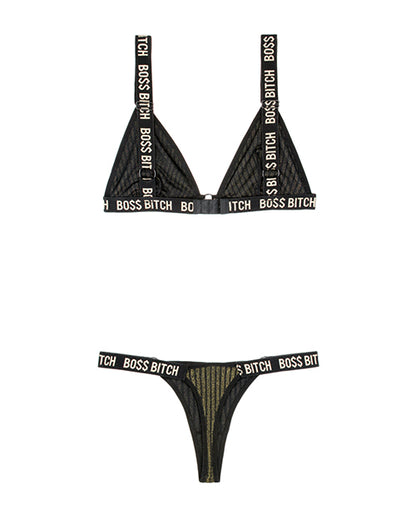 Vibes Boss Bitch Bralette & Thong Panty