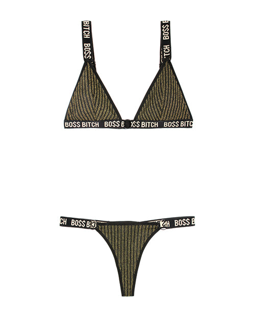 Vibes Boss Bitch Bralette & Thong Panty