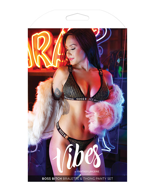 Vibes Boss Bitch Bralette & Thong Panty