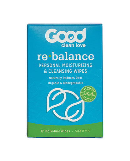 Good Clean Love Rebalance Wipes - Box of 12 by Good Clean Love