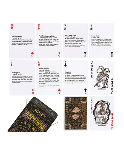52 Deuces Poop Themed Playing Cards by Good Egg Greetings LLC