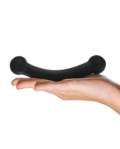 Glas Double Bull Glass Dildo - Black by Electric Eel INC