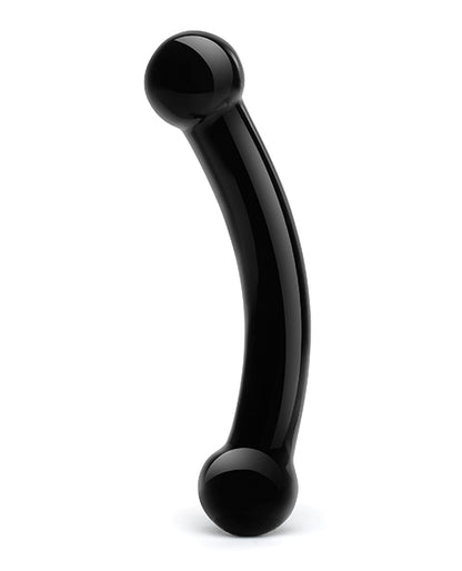 Glas Double Bull Glass Dildo - Black by Electric Eel INC