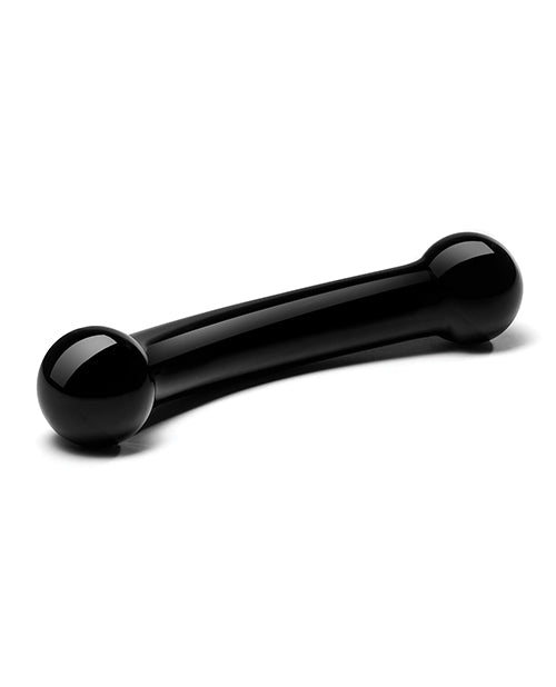 Glas Double Bull Glass Dildo - Black by Electric Eel INC