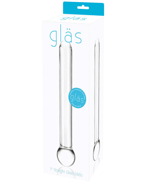 Glas 7" Straight Glass Dildo - Clear by Electric Eel INC