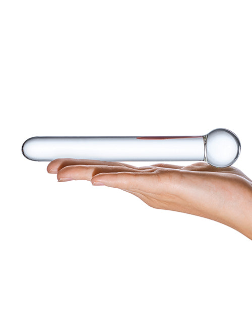 Glas 7" Straight Glass Dildo - Clear by Electric Eel INC