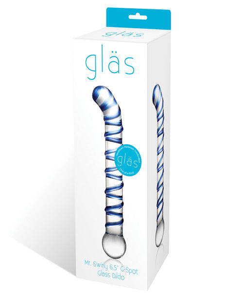 Glas Mr. Swirly 6.5" G-Spot Glass Dildo by Electric Eel INC