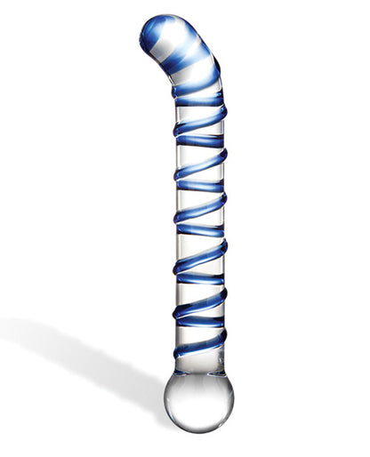 Glas Mr. Swirly 6.5" G-Spot Glass Dildo by Electric Eel INC