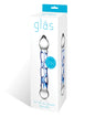 Glas 6.5" Tip Textured Glass Dildo by Electric Eel INC
