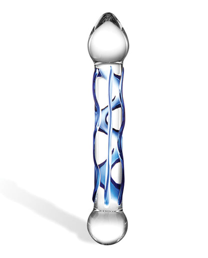 Glas 6.5" Tip Textured Glass Dildo by Electric Eel INC