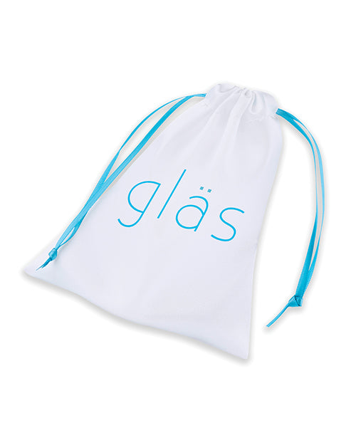 Glas 4" Beaded Glass Butt Plug w/Tapered Base - Clear by Electric Eel INC