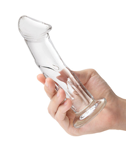 Glas 6" Dildo w/Veins & Flat Base