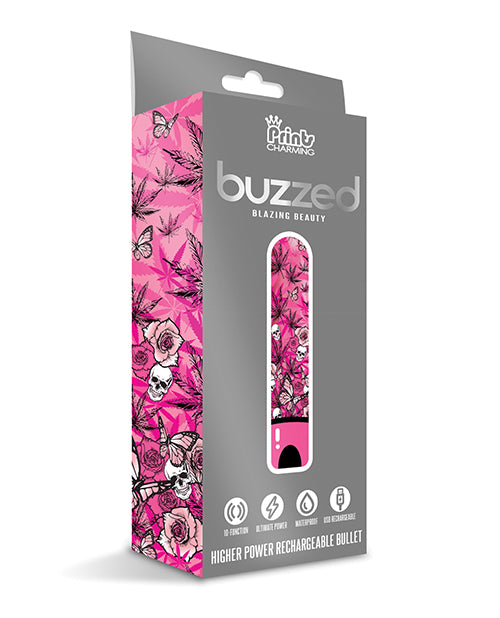 Buzzed 3.5" Rechargeable Bullet - Blazing Beauty Pink