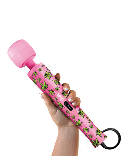 Stoner Vibes Wacky Weed Wand Massager - Pink Kush