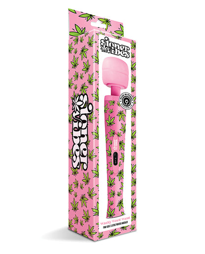 Stoner Vibes Wacky Weed Wand Massager - Pink Kush