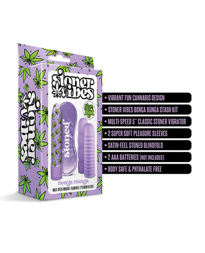 Stoner Vibes Bonga Bunga Stash Kit - Purple