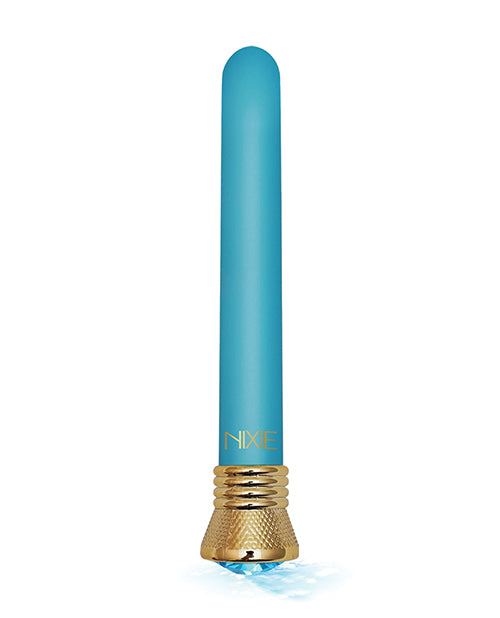 Nixie Mystic Wave Satin Classic Vibe - 10 Function Aquamarine by Global Novelties LLC