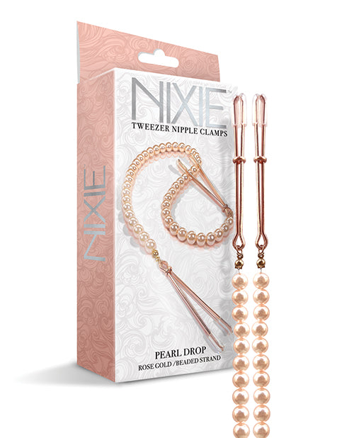 Nixie Pearl Drop Tweezer Nipple Clamps by Global Novelties LLC