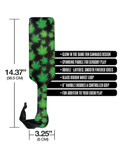 Stoner Vibes Glow in the Dark Paddle - Green